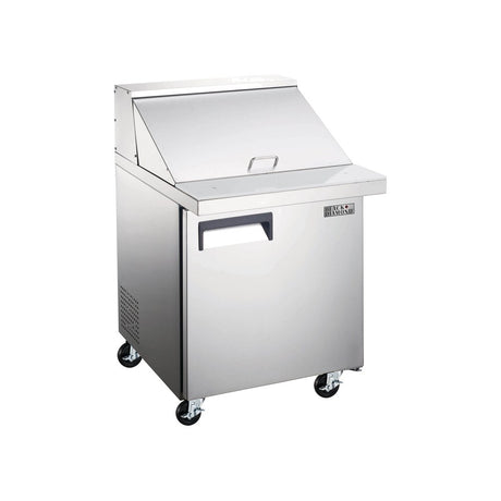 Black Diamond GRSL-1D 27-1/2" 1 Door Sandwich / Salad Prep Table, (6) 1/6 Size Pans