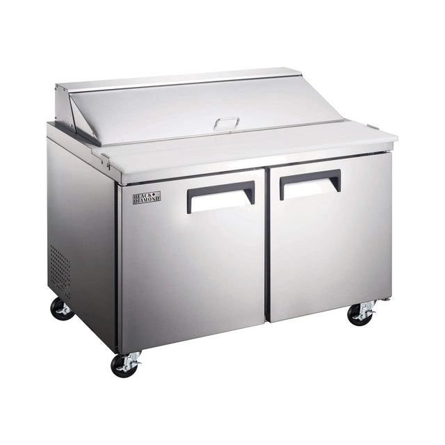 Black Diamond GRSL-2D 46-3/4" 2 Door Sandwich / Salad Prep Table, (6) 1/3 Size Pans