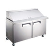 Black Diamond GRSLM-2D 46-3/4" 2 Door Mega Top Sandwich / Salad Prep Table, (18) 1/6 Size Pans