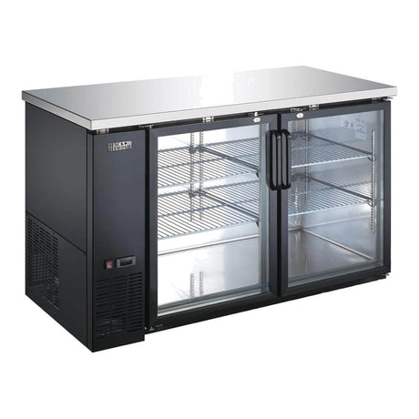 Black Diamond USBB-5928G 58-7/8" 2 Glass Door Back Bar Cooler