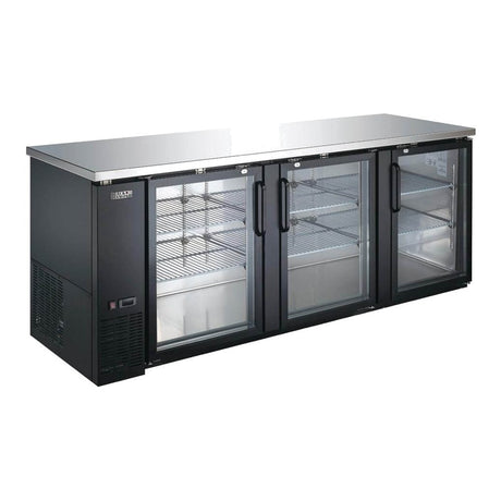 Black Diamond USBB-9028G 90-3/8" 3 Glass Door Back Bar Cooler
