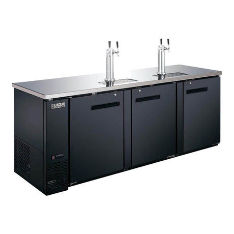 Black Diamond USBD-9028/2 90-3/8" Kegerator Beer Dispenser, (4) 1/2 Size Kegs, (4) Taps