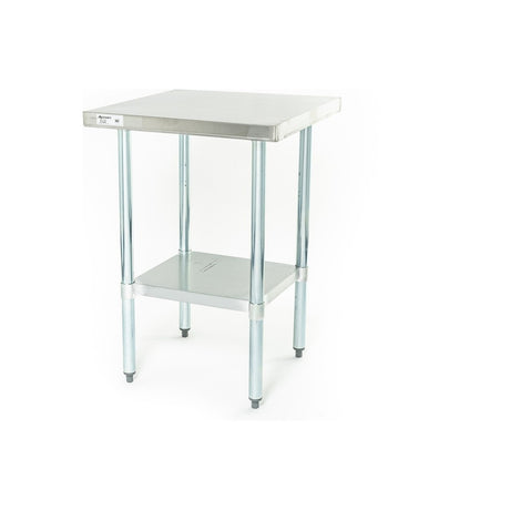 Black Diamond WT-2424-E 24" x 24" Stainless Steel Work Table, Galvanized Undershelf