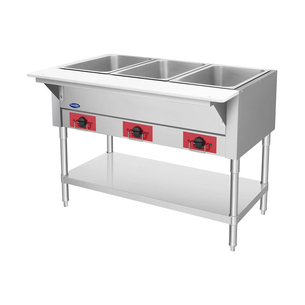 Atosa CookRite EHS-OW-3 44" 3-well electric steam table, view 3