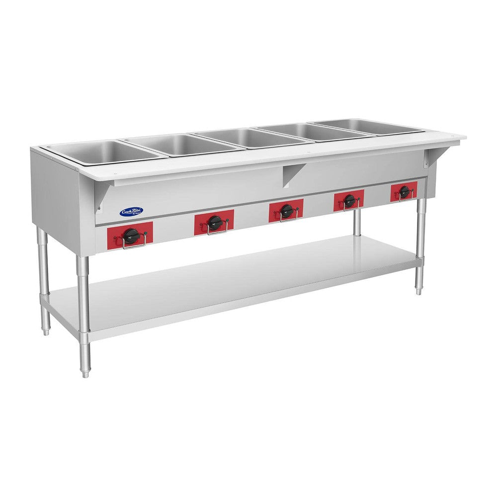 Atosa CookRite EHS-OW-5 72-1/4" 5-well electric steam table, view 2