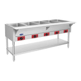Atosa CookRite EHS-OW-5 72-1/4" 5-well electric steam table, view 2