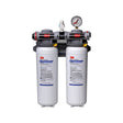 3M Cuno ICE260-S twin cartridge ice maker water filter system with two HF60-S cartridges, front view