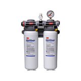 3M Cuno ICE260-S twin cartridge ice maker water filter system with two HF60-S cartridges, front view