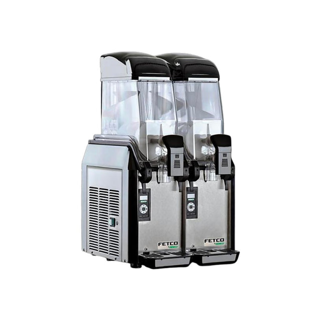 Fetco PEL0201 double 3.2 gallon frozen granita and slush machine, front view