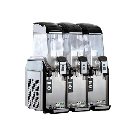 Fetco PEL0301 triple 3.2 gallon frozen granita and slush machine, front view