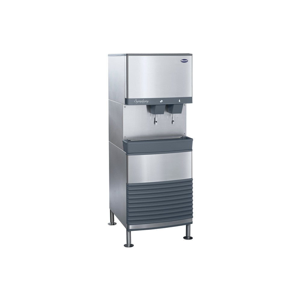 Follett 110FB414W-L Symphony Plus 110 series freestanding Chewblet ice and water dispenser, lever