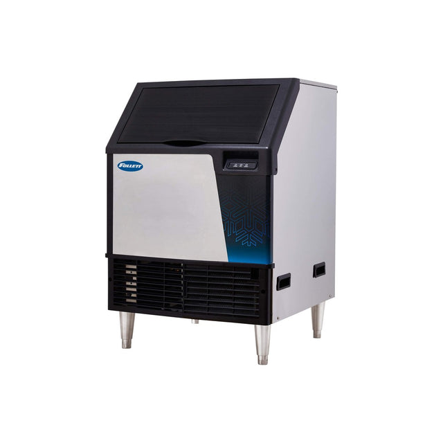 Follett IU-0345-AN 26-inch undercounter nugget ice machine with 100 lb bin, angled view