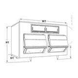 Follett SG2100-72 dimensional drawing from the specification sheet