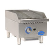 Globe GCB15G-SR 15" countertop gas charbroiler, radiant, front view