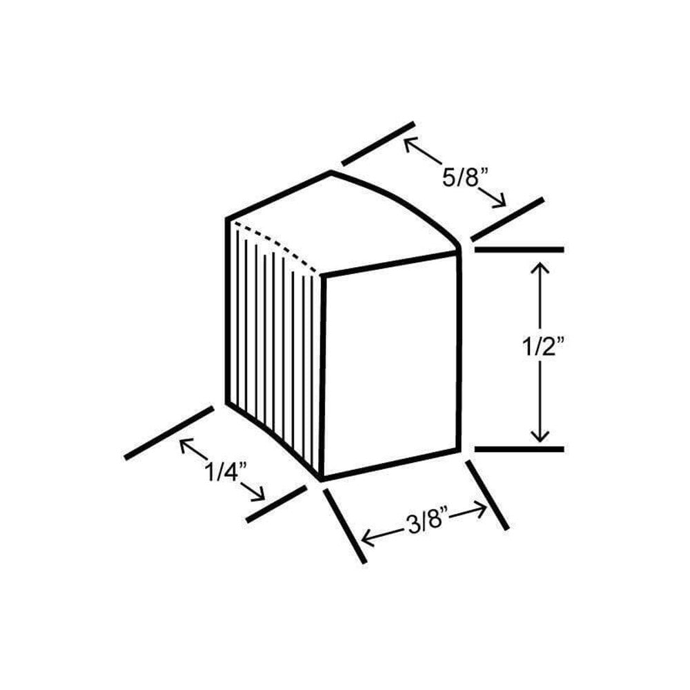 Hoshizaki DCM-271BAK cubelet ice size diagram