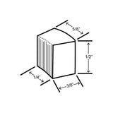 Hoshizaki DCM-500BAK cubelet ice size diagram