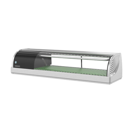 Hoshizaki HNC-120BA-L-SLH 47.2" refrigerated sushi display case, front view, doors closed