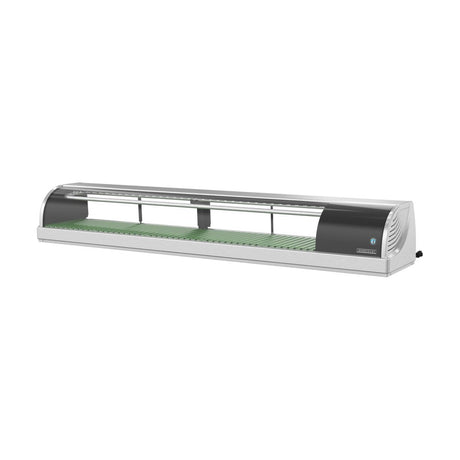 Hoshizaki HNC-180BA-R-SLH 70.9" refrigerated sushi display case, front view, doors closed