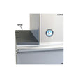 Hoshizaki HS-2033 8-inch ABS top kit covering the open bin top beside a Hoshizaki ice machine
