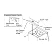 Hoshizaki HS-2129 top kit extension bracket, foam tape and screws shown over a 30-inch ice bin, Hoshizaki diagram