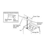 Hoshizaki top kit extension bracket diagram (extension style shown is representative for HS-2147)