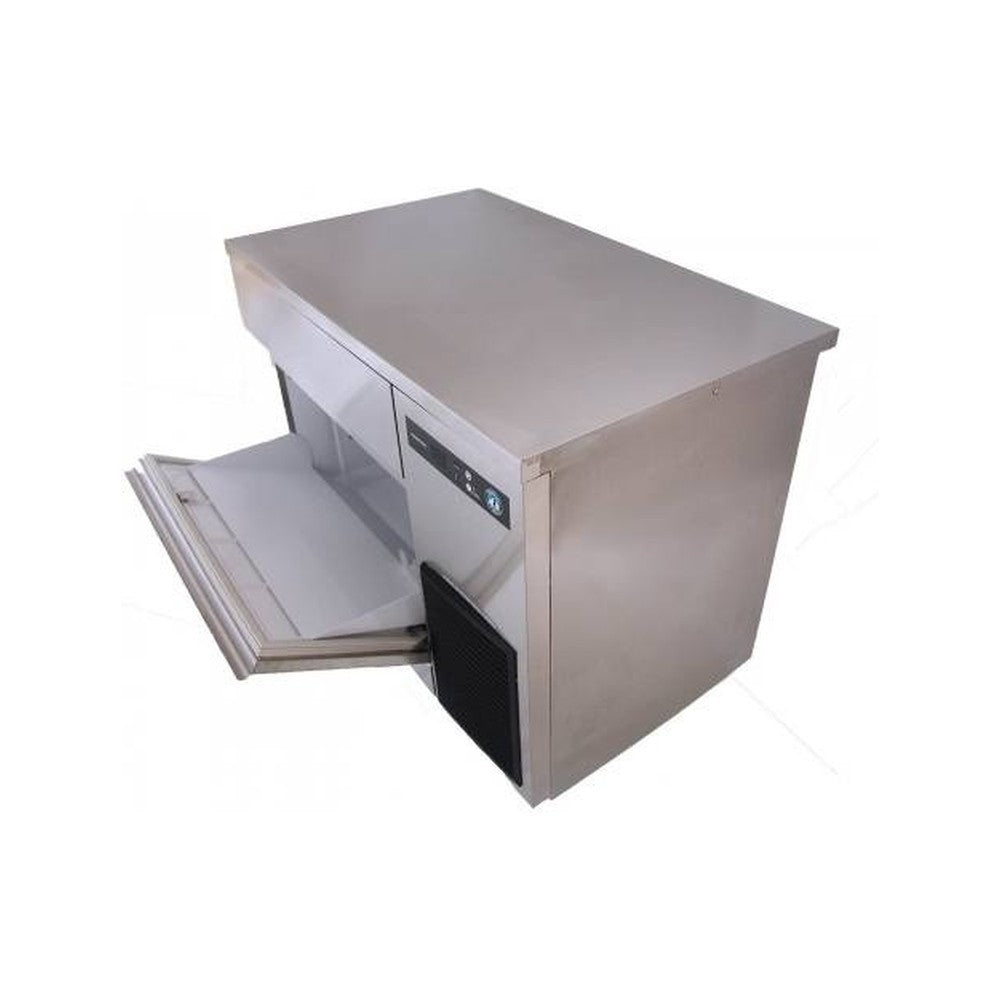 Hoshizaki IM-200BAK square undercounter ice machine, with bin door open