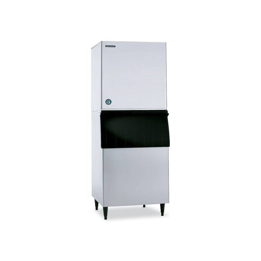 Hoshizaki KM-901MRJZ remote condenser crescent cube ice machine on Hoshizaki ice storage bin