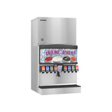Hoshizaki KMD-705MRJZ remote condenser crescent cube ice machine on Hoshizaki ice and beverage dispenser