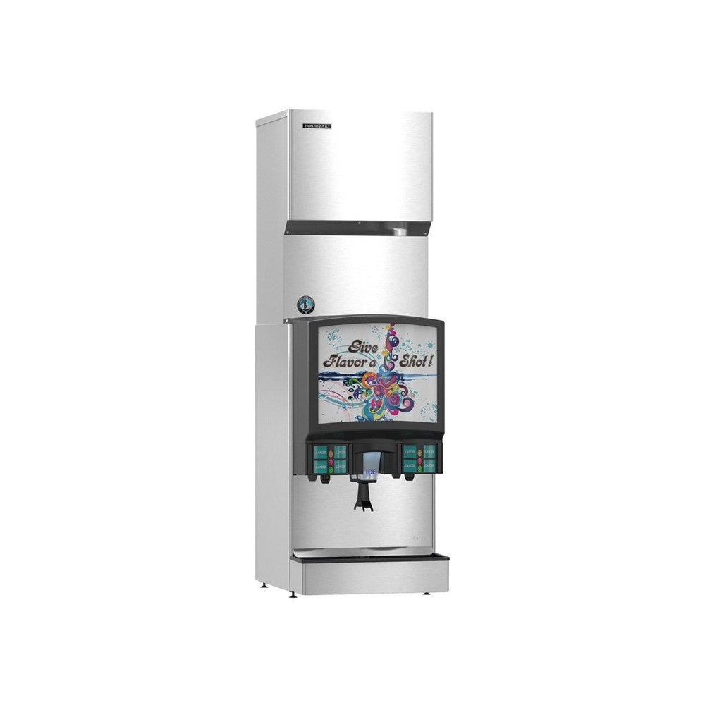 Hoshizaki KMS-1122MLJ remote condenser crescent cube ice machine on Hoshizaki ice and beverage dispenser