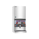 Hoshizaki KMS-2000MLJ remote condenser crescent cube ice machine on Hoshizaki ice and beverage dispenser