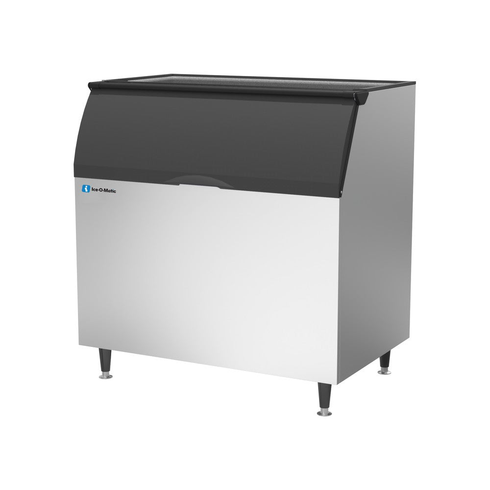 Ice-O-Matic B110 48-inch 854 lb ice storage bin, right angle view