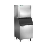 Ice-O-Matic CIM1136FW90 ice machine head shown installed on a 30-inch ice storage bin (bin sold separately)