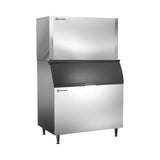 Ice-O-Matic CIM1446HW49 ice machine head shown installed on a 48-inch ice storage bin (bin sold separately)