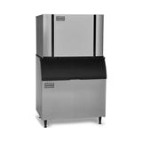 Ice-O-Matic CIM2047HW ice machine head shown installed on a 48-inch ice storage bin (bin sold separately)