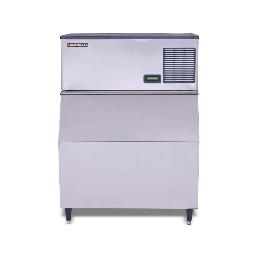 Kold-Draft GBX564LCE 42-inch ice machine shown on a Kold-Draft ice storage bin, front view (bin sold separately)
