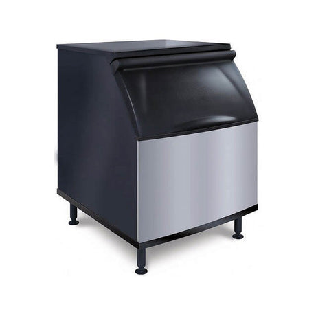 Koolaire K400 30-inch 365 lb ice storage bin with stainless-like front and black sides