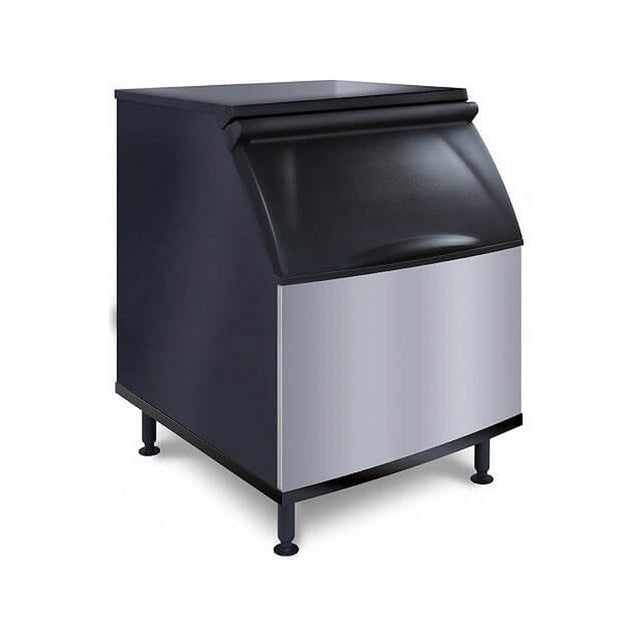 Koolaire K400 30-inch 365 lb ice storage bin with stainless-like front and black sides