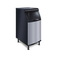 Koolaire K420 22-inch 383 lb ice storage bin with stainless-like front and black sides