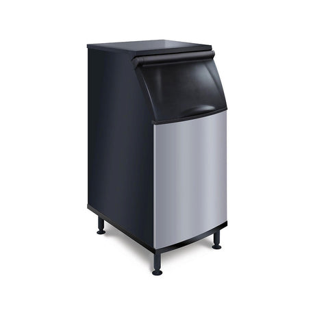 Koolaire K420 22-inch 383 lb ice storage bin with stainless-like front and black sides