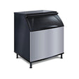 Koolaire K970 48-inch 882 lb ice storage bin with stainless-like front and black sides