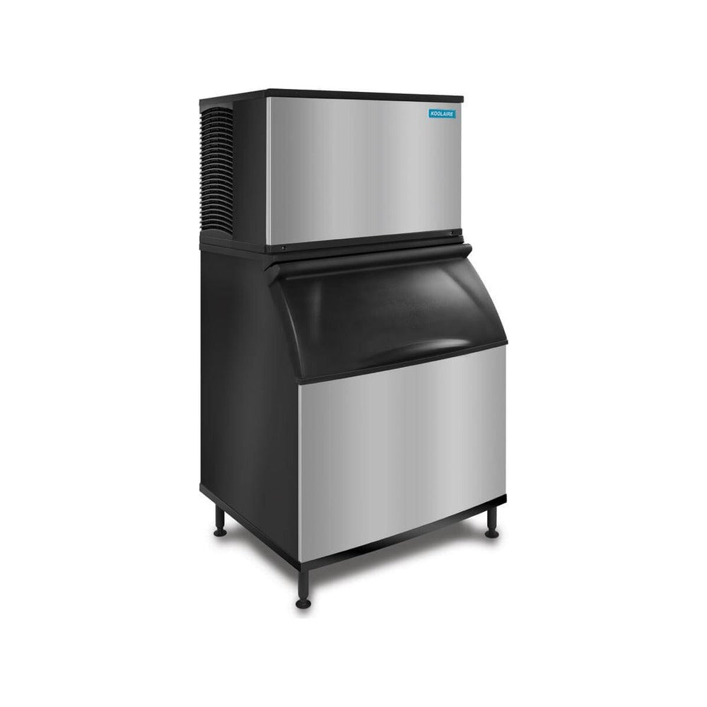 Koolaire KDP0700A ice machine shown on a Koolaire K-Series ice storage bin (bin sold separately)