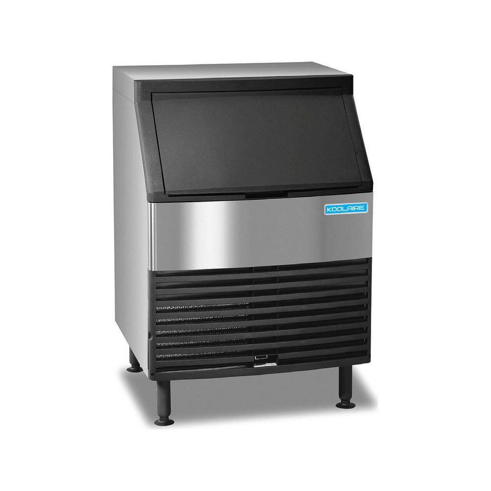 Koolaire KYF0150A 26-inch undercounter half cube ice machine with built-in 92 lb storage bin