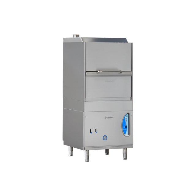 Lamber P700EKDPS high temperature front-loading pot and pan dishwasher, front view, door closed
