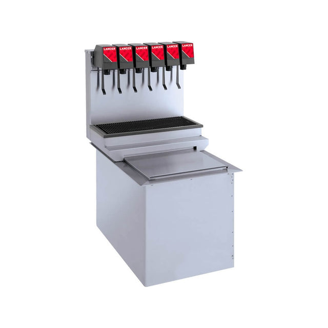 Lancer 85-2376-111-GB 23-inch 6-valve drop-in soda dispenser, front view