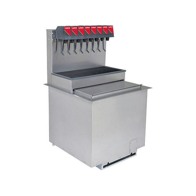 Lancer 85-2378-111 23-inch 8-valve drop-in soda dispenser, front view