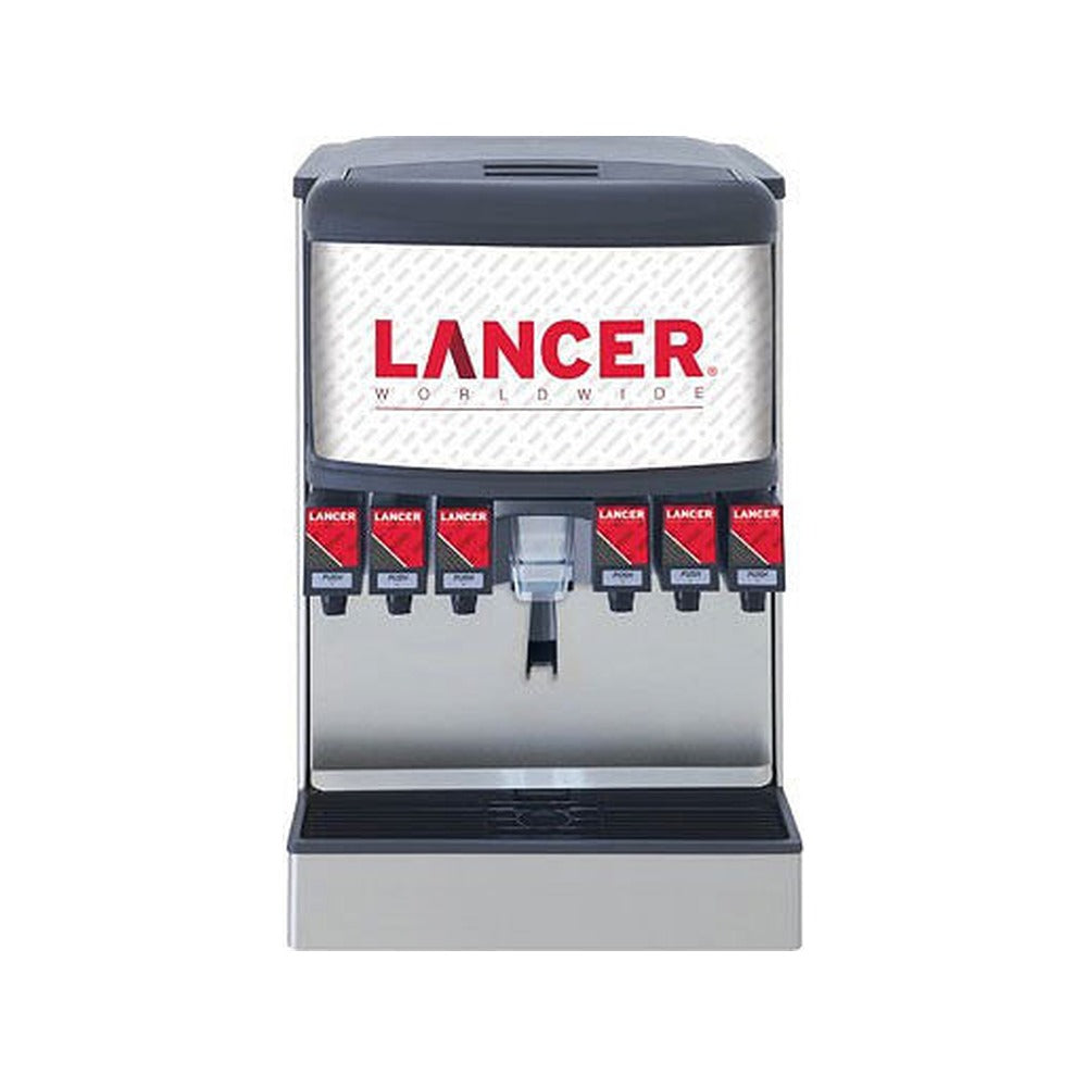 Lancer 85-4526H-101 22-inch 6-valve cube ice & beverage dispenser, front view