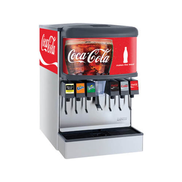 Lancer 85-4526N-111 22-inch 6-valve cubelet ice & beverage dispenser, front view