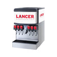 Lancer 85-4526N-111-GB 22-inch 6-valve cubelet ice & beverage dispenser, front view