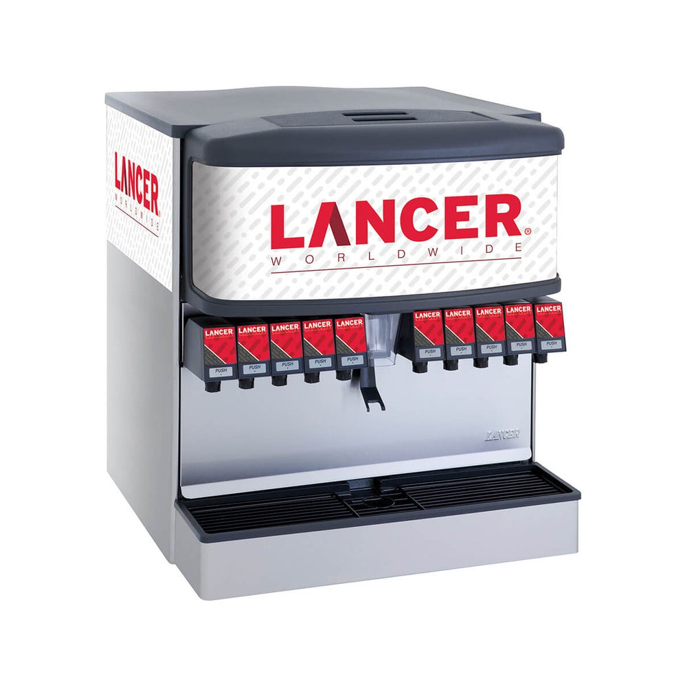 Lancer 85-4541H-111-GB 30-inch 10-valve cube ice & beverage dispenser, front view