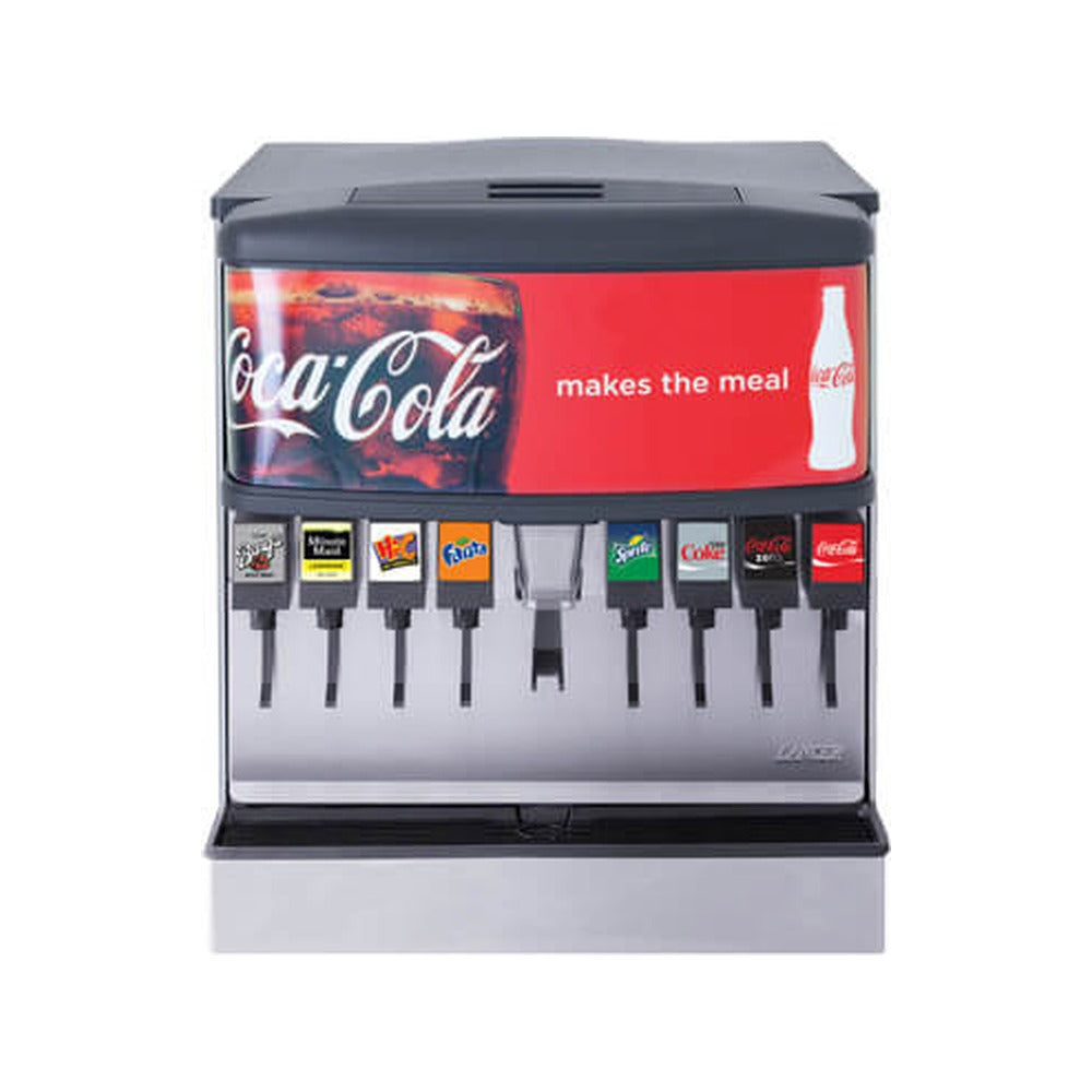 Lancer 85-4548N-111 30-inch 8-valve cubelet ice & beverage dispenser, front view